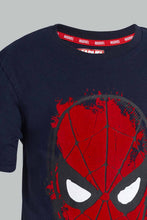 تنزيل الصورة على معرض الصور، Redtag-Navy-Spiderman-Tee-Graphic-T-Shirts-Senior-Boys-9 to 14 Years
