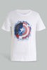 Redtag-White-Captain-America-Tee-Graphic-T-Shirts-Senior-Boys-9 to 14 Years