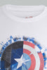 Redtag-White-Captain-America-Tee-Graphic-T-Shirts-Senior-Boys-9 to 14 Years