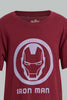 Redtag-Maroon-Ironman-Tee-BSR-T-Shirts,-Category:T-Shirts,-Colour:Maroon,-Filter:Senior-Boys-(9-to-14-Yrs),-New-In,-New-In-BSR,-Non-Sale,-S22D,-Section:Kidswear,-TBL-Senior-Boys-9 to 14 Years