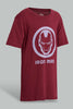 Redtag-Maroon-Ironman-Tee-BSR-T-Shirts,-Category:T-Shirts,-Colour:Maroon,-Filter:Senior-Boys-(9-to-14-Yrs),-New-In,-New-In-BSR,-Non-Sale,-S22D,-Section:Kidswear,-TBL-Senior-Boys-9 to 14 Years