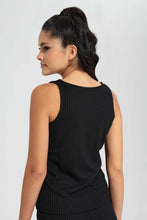 تنزيل الصورة على معرض الصور، Redtag-Black-Rib-Vest-Plain-T-Shirts-Women&#39;s-
