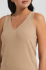 Redtag-Brown-Rib-Vest-Plain-T-Shirts-Women's-