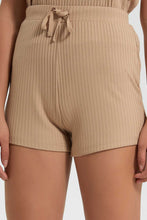 تنزيل الصورة على معرض الصور، Redtag-Brown-Rib-Shorts-Loungewear-Shorts-Women&#39;s-
