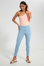 Load image into Gallery viewer, Redtag-Blue-Acid-Wash-Jegging-Jeggings-Women&#39;s-
