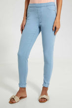 Load image into Gallery viewer, Redtag-Blue-Acid-Wash-Jegging-Jeggings-Women&#39;s-
