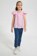 Load image into Gallery viewer, Redtag-Pink-Button-Front-Blouse-Blouses-Girls-2 to 8 Years
