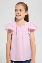 Load image into Gallery viewer, Redtag-Pink-Button-Front-Blouse-Blouses-Girls-2 to 8 Years
