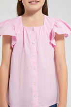 Load image into Gallery viewer, Redtag-Pink-Button-Front-Blouse-Blouses-Girls-2 to 8 Years
