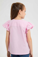 Load image into Gallery viewer, Redtag-Pink-Button-Front-Blouse-Blouses-Girls-2 to 8 Years
