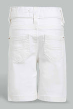 Load image into Gallery viewer, Redtag-White-Color-Denim-Short-Denim-Shorts-Infant-Boys-3 to 24 Months
