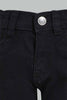 Redtag-Black-Color-Denim-Short-Denim-Shorts-Infant-Boys-3 to 24 Months
