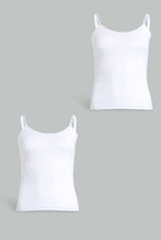 Load image into Gallery viewer, Redtag-White-X-White-Vest-(2Pack)-365,-Category:Vests,-Colour:White,-Filter:Senior-Girls-(9-to-14-Yrs),-GSR-Vests,-New-In,-New-In-GSR,-Non-Sale,-Section:Kidswear-Senior-Girls-9 to 14 Years
