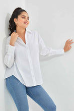 Load image into Gallery viewer, Redtag-White-Poplin-Oversize-Shirt-Casual-Shirts-Women&#39;s-
