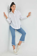 Load image into Gallery viewer, Redtag-White-Poplin-Oversize-Shirt-Casual-Shirts-Women&#39;s-
