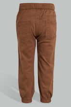 تنزيل الصورة على معرض الصور، Redtag-Brown-Twill-Jogger-Chinos-Infant-Boys-3 to 24 Months
