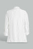 Redtag-White-Stripe-Rolled-Up-Sleeve-Jacket-Category:Jackets,-Colour:White,-Filter:Women's-Clothing,-New-In,-New-In-Women,-Non-Sale,-S22C,-Section:Women,-Women-Jackets-Women's-