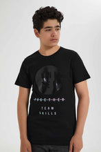 تنزيل الصورة على معرض الصور، Redtag-Black-Reflective-Beyound-Tee-Graphic-T-Shirts-Senior-Boys-9 to 14 Years
