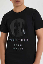 تنزيل الصورة على معرض الصور، Redtag-Black-Reflective-Beyound-Tee-Graphic-T-Shirts-Senior-Boys-9 to 14 Years
