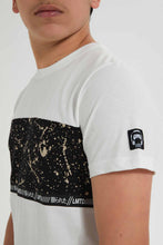 تنزيل الصورة على معرض الصور، Redtag-Off-White-Marble-Cut-&amp;-Sew-Tee-Graphic-T-Shirts-Senior-Boys-9 to 14 Years

