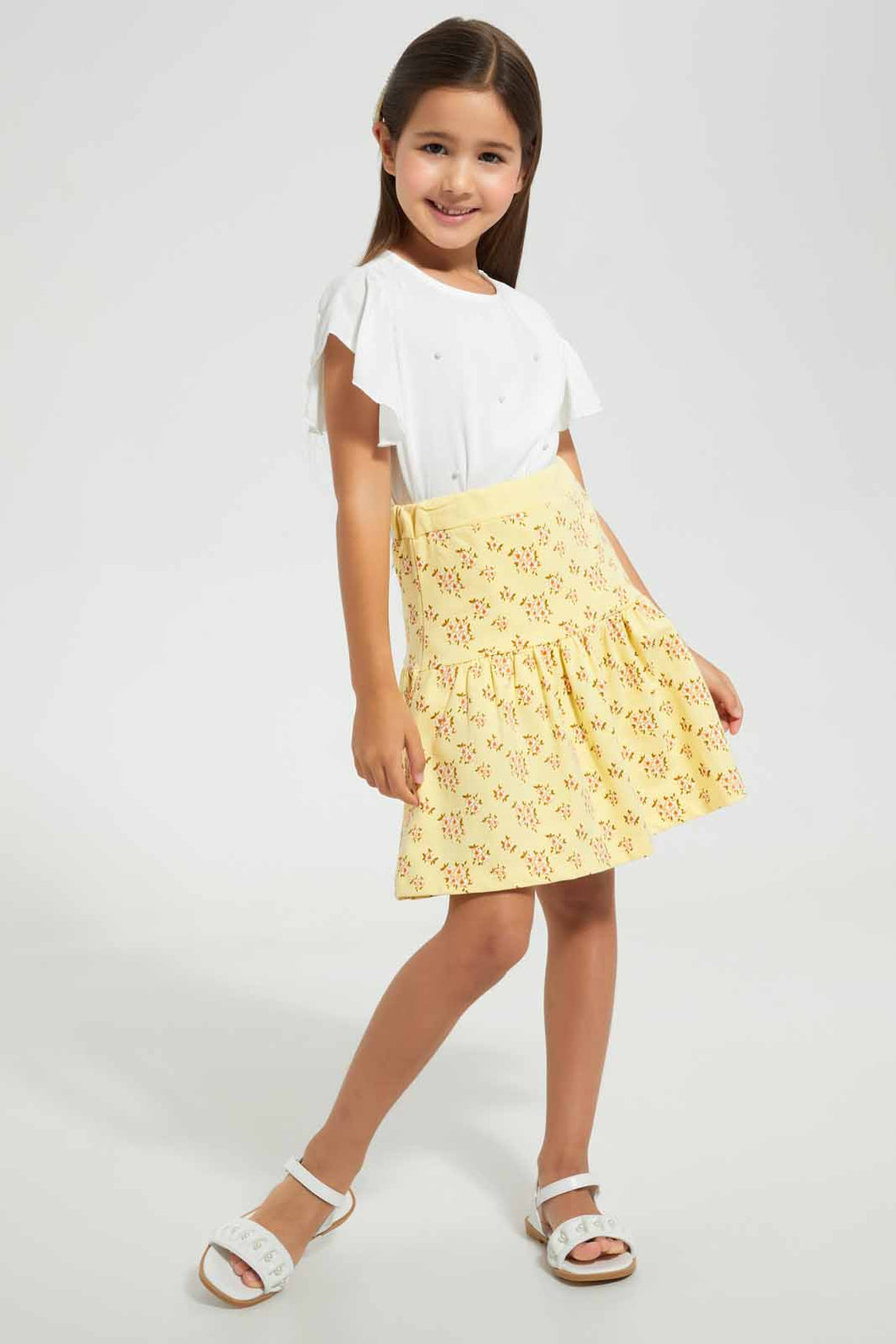 Redtag-Assorted-Aop-Skirt-Skirts-Girls-2 to 8 Years