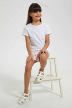 تنزيل الصورة على معرض الصور، Redtag-Assorted-Aop-Short-Casual-Shorts-Girls-2 to 8 Years

