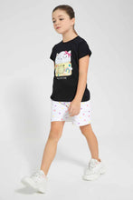 تنزيل الصورة على معرض الصور، Redtag-Assorted-Aop-Short-Casual-Shorts-Girls-2 to 8 Years
