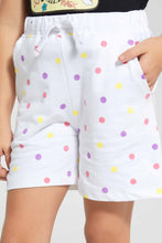 تنزيل الصورة على معرض الصور، Redtag-Assorted-Aop-Short-Casual-Shorts-Girls-2 to 8 Years
