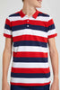 Redtag-Navy/Red/White-Stripe-Polo-Tee-Polo-Shirts-Senior-Boys-9 to 14 Years