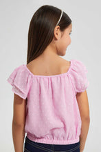 Load image into Gallery viewer, Redtag-Pink-Raffle-Top-Blouses-Girls-2 to 8 Years
