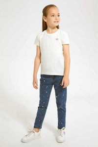 Redtag-Assorted-2-Pack-T-Shirt-Graphic-T-Shirts-Girls-2 to 8 Years