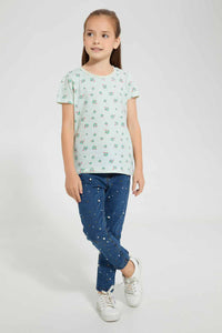 Redtag-Assorted-2-Pack-T-Shirt-Graphic-T-Shirts-Girls-2 to 8 Years