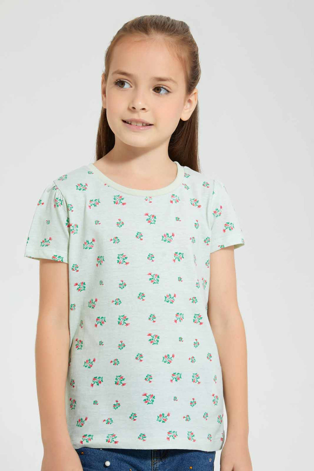 Redtag-Assorted-2-Pack-T-Shirt-Graphic-T-Shirts-Girls-2 to 8 Years