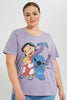 Redtag-Purple-Lilo-And-Stitch-T-Shirt-Graphic-T-Shirts-Women's-