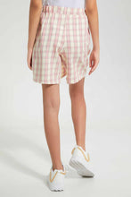 تنزيل الصورة على معرض الصور، Redtag-White/Pink-Plaid-Front-Wrap-Skirt-Skirts-Senior-Girls-9 to 14 Years
