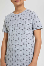تنزيل الصورة على معرض الصور، Redtag-Grey-Allover-Print-T-Shirt-Graphic-T-Shirts-Senior-Boys-9 to 14 Years
