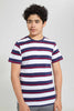 Redtag-White-Striped-T-Shirt-Striped-T-Shirts-Senior-Boys-9 to 14 Years