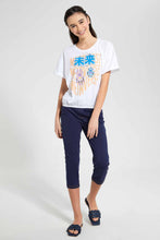 Load image into Gallery viewer, Redtag-Navy-Capri-Jeggings-Category:Jeggings,-Colour:Navy,-Filter:Senior-Girls-(9-to-14-Yrs),-GSR-Jeggings,-New-In,-New-In-GSR,-Non-Sale,-S22D,-Section:Kidswear,-TBL-Senior-Girls-9 to 14 Years
