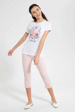 Load image into Gallery viewer, Redtag-Pale-Pink-Capri-Jeggings-Category:Jeggings,-Colour:Apricot,-Filter:Senior-Girls-(9-to-14-Yrs),-GSR-Jeggings,-New-In,-New-In-GSR,-Non-Sale,-S22D,-Section:Kidswear,-TBL-Senior-Girls-9 to 14 Years
