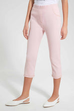 Load image into Gallery viewer, Redtag-Pale-Pink-Capri-Jeggings-Category:Jeggings,-Colour:Apricot,-Filter:Senior-Girls-(9-to-14-Yrs),-GSR-Jeggings,-New-In,-New-In-GSR,-Non-Sale,-S22D,-Section:Kidswear,-TBL-Senior-Girls-9 to 14 Years
