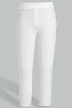 Load image into Gallery viewer, Redtag-White-Capri-Jeggings-Category:Jeggings,-Colour:White,-Filter:Senior-Girls-(9-to-14-Yrs),-GSR-Jeggings,-New-In,-New-In-GSR,-Non-Sale,-S22D,-Section:Kidswear,-TBL-Senior-Girls-
