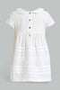 Redtag-White-Peter-Pan-Collar-Dress-Dresses-Infant-Girls-3 to 24 Months