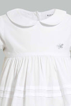 تنزيل الصورة على معرض الصور، Redtag-White-Peter-Pan-Collar-Dress-Dresses-Infant-Girls-3 to 24 Months
