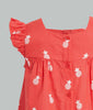 Redtag-Coral-Pineapple-Aop-Dress-Dresses-Infant-Girls-3 to 24 Months