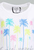 Redtag-White-Palm-Print-Placement-Print-T-Shirt-Graphic-T-Shirts-Infant-Girls-3 to 24 Months