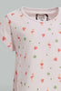 Redtag-Pink-Flamingo-Aop-T-Shirt-All-Over-Prints-T-Shirts-Infant-Girls-3 to 24 Months