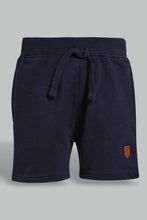 تنزيل الصورة على معرض الصور، Redtag-White-Printed-And-Navy-Active-Shorts-(2-Pack)-Active-Shorts-Infant-Boys-3 to 24 Months
