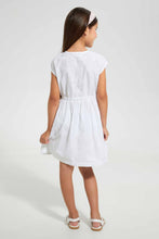 تنزيل الصورة على معرض الصور، Redtag-White-Embroidered-Dress-Dresses-Girls-2 to 8 Years
