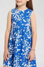 Load image into Gallery viewer, Redtag-Blue-Basic-Printed-Dress-Dresses-Girls-2 to 8 Years
