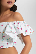 تنزيل الصورة على معرض الصور، Redtag-Assorted-Printed-Square-Neck-Cropped-Stretch-Blouse-Blouses-Women&#39;s-
